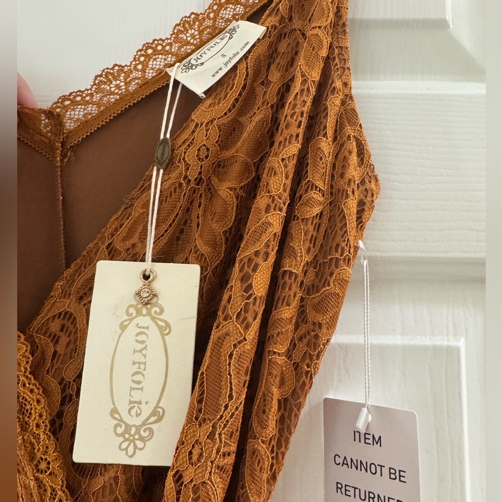 Joyfolie Rust Lace Maxi Dress - Picture 7 of 9